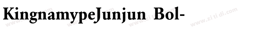 KingnamypeJunjun Bol字体转换